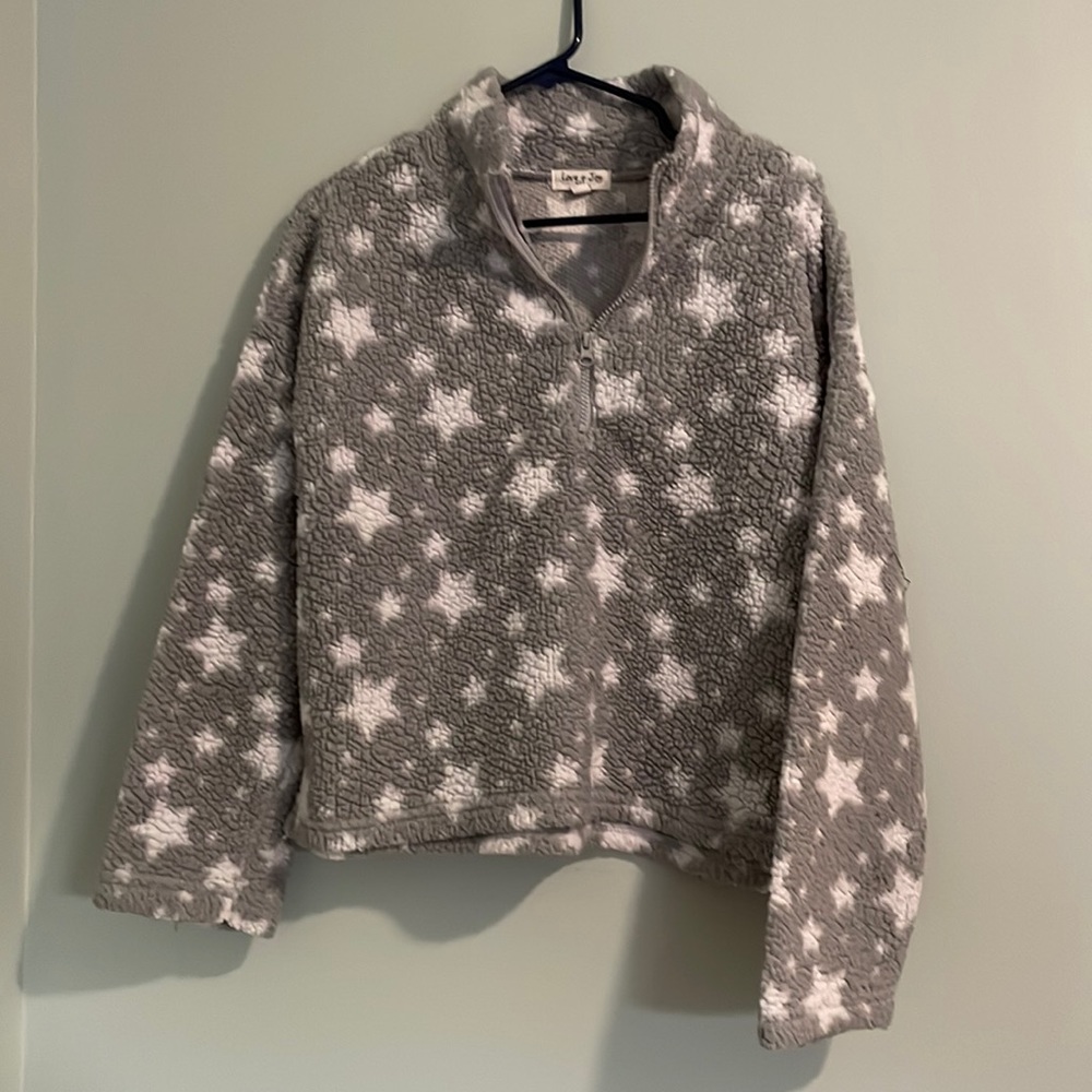 Fuzzy crop top sweater